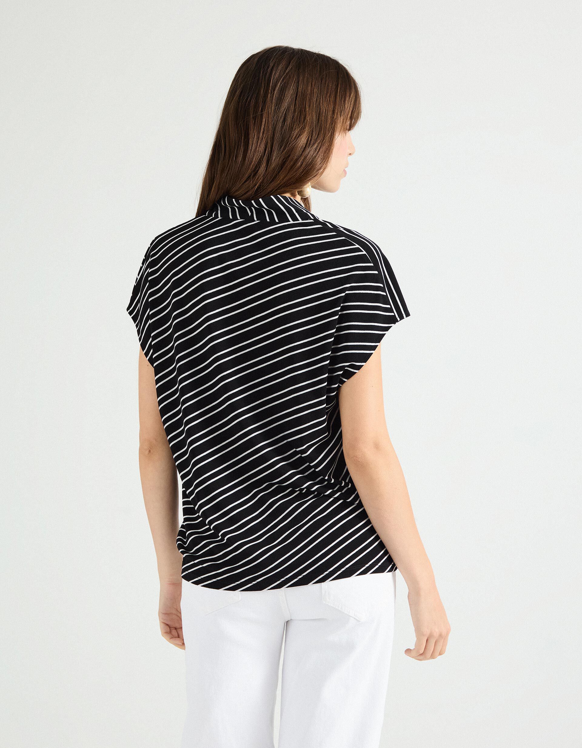 Comprar Online Blusa com Riscas, Mulher, Preto