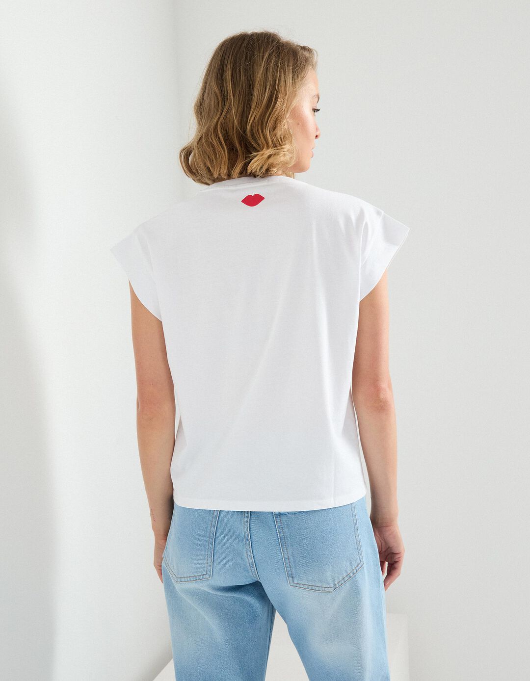 T-shirt Print, Mulher, Branco