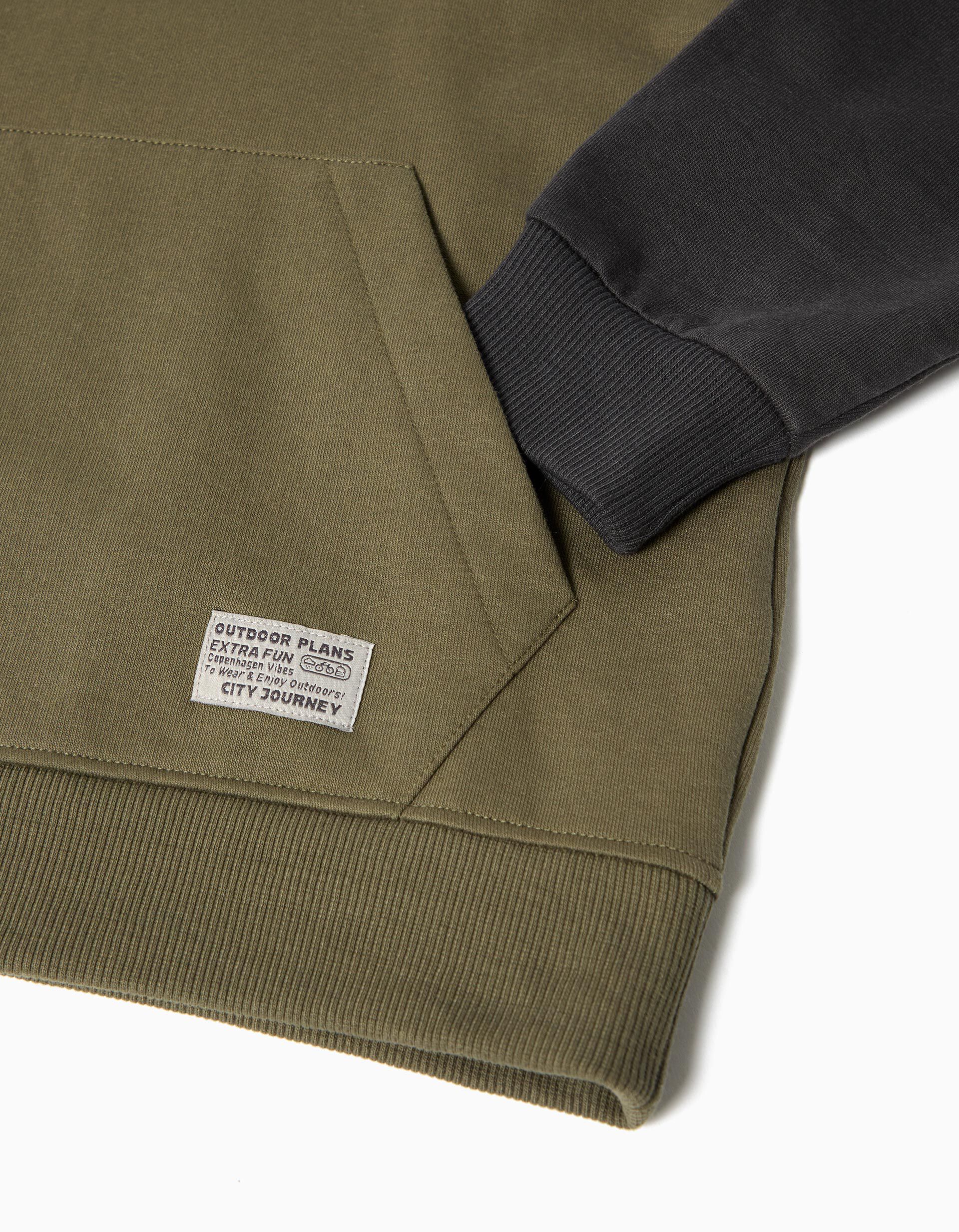 Comprar Online Sweatshirt de Felpa Capuz, Menino, Verde Escuro