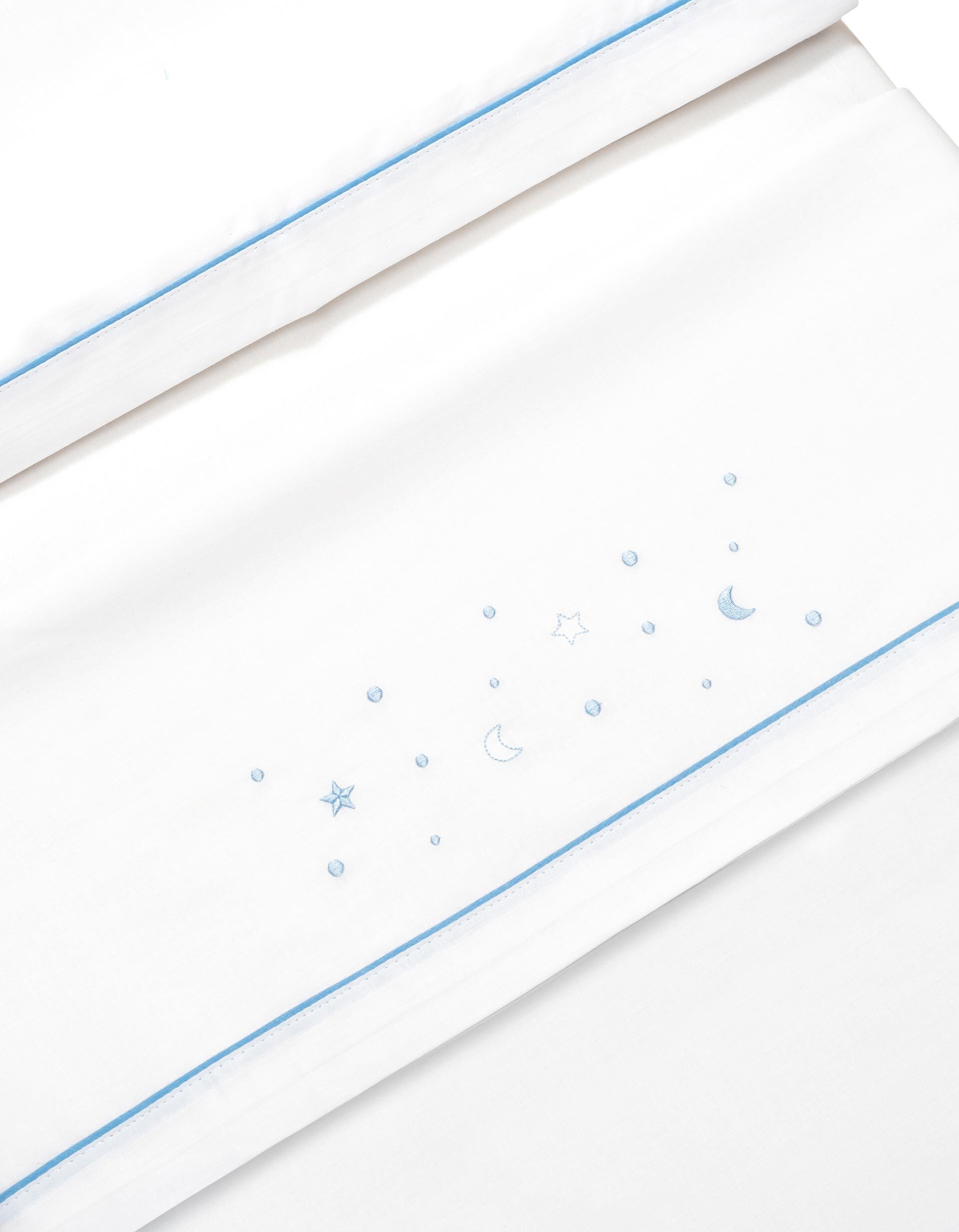 Comprar Online Conjunto de Len&ccedil;&oacute;is, 3 Pe&ccedil;as de Algod&atilde;o 'Stars' 60x120 cm, Azul