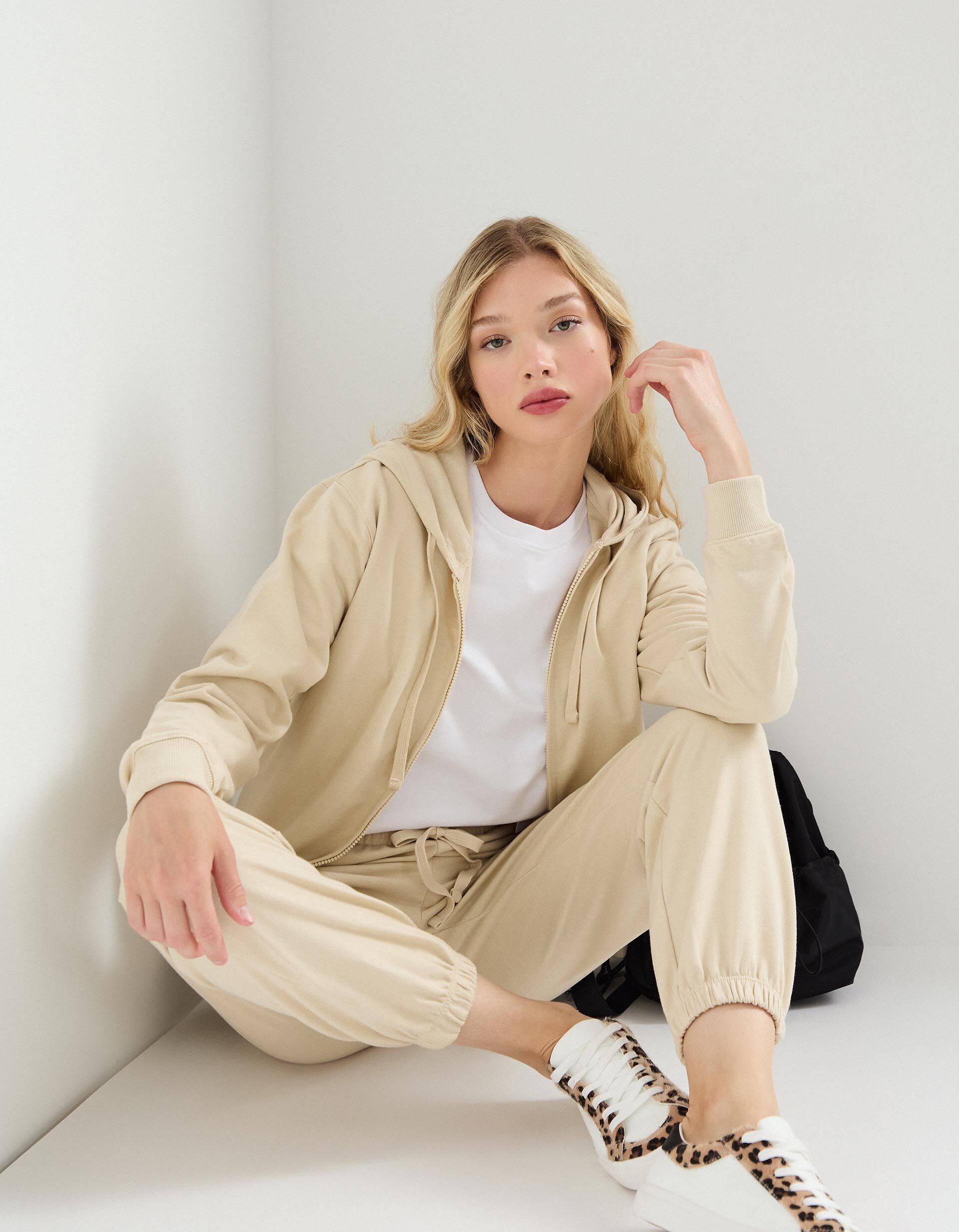 Comprar Online Casaco com Capuz, Mulher, Bege Claro 