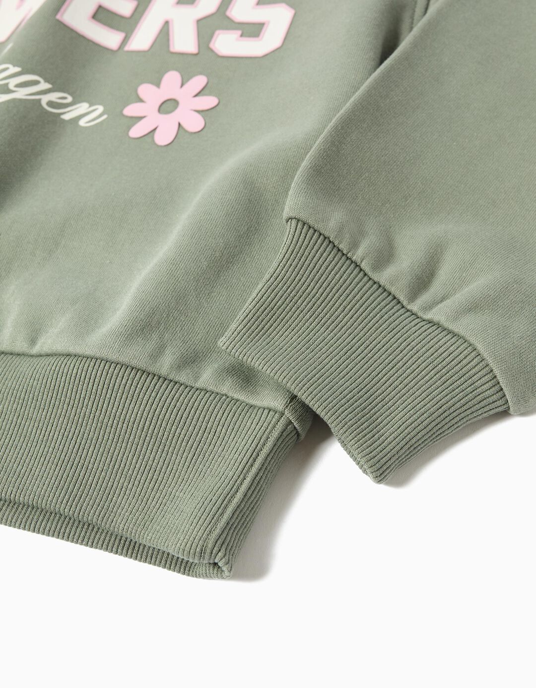 Sweatshirt de Felpa, Menina, Verde Claro