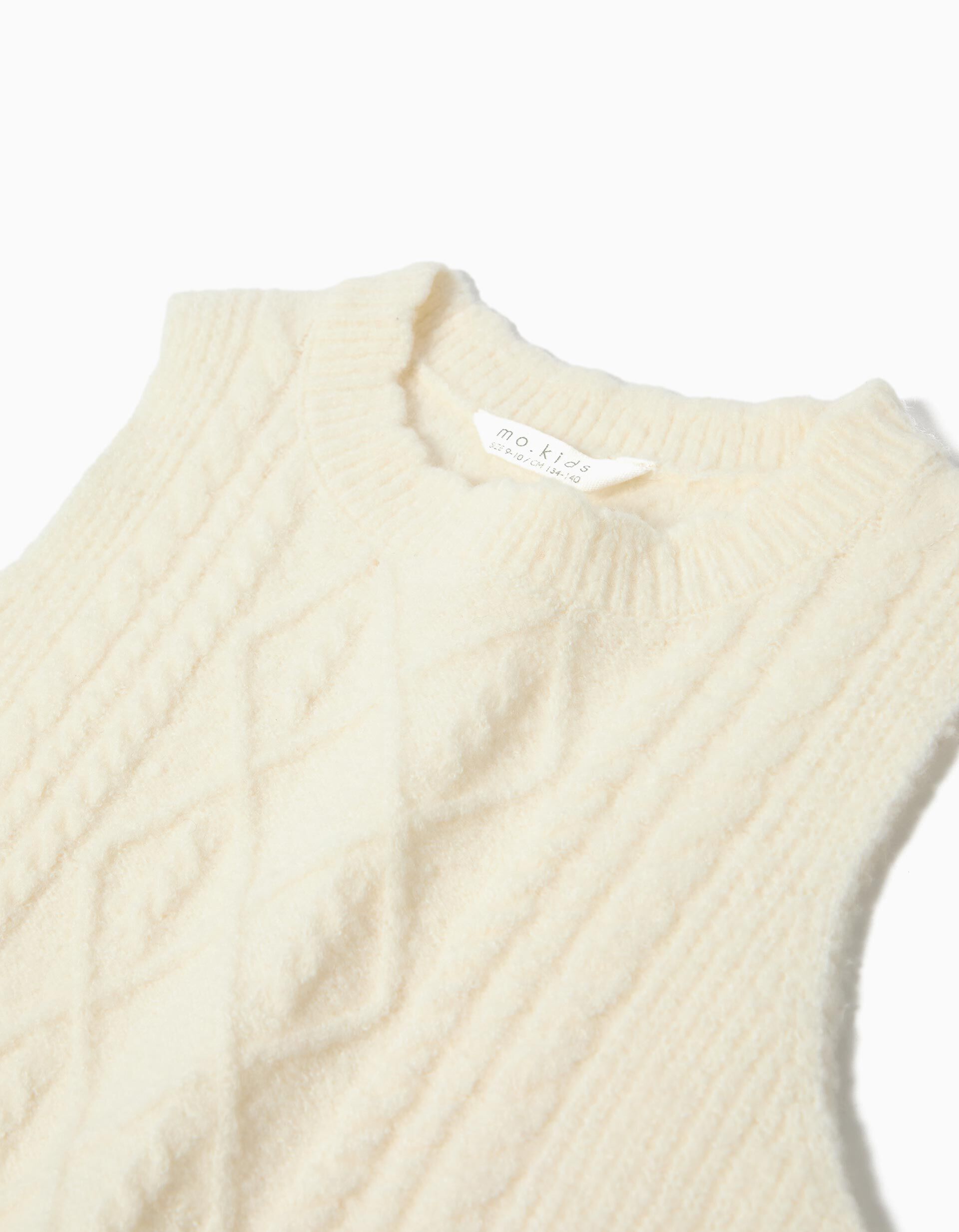 Comprar Online Colete de Malha, Menina, Branco
