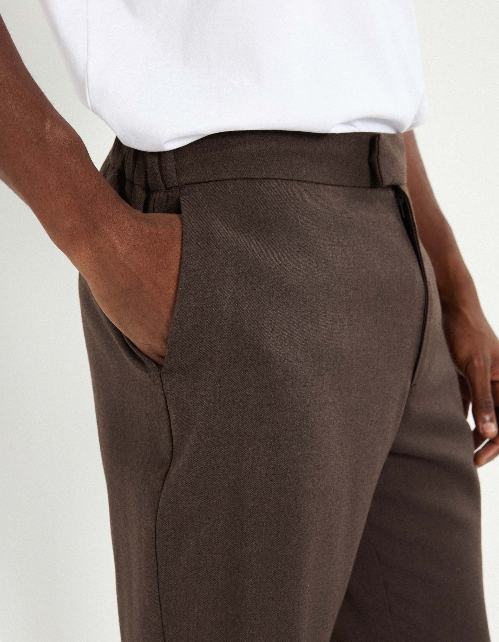 Comprar Online Cal&ccedil;as, Homem, Bege Escuro 