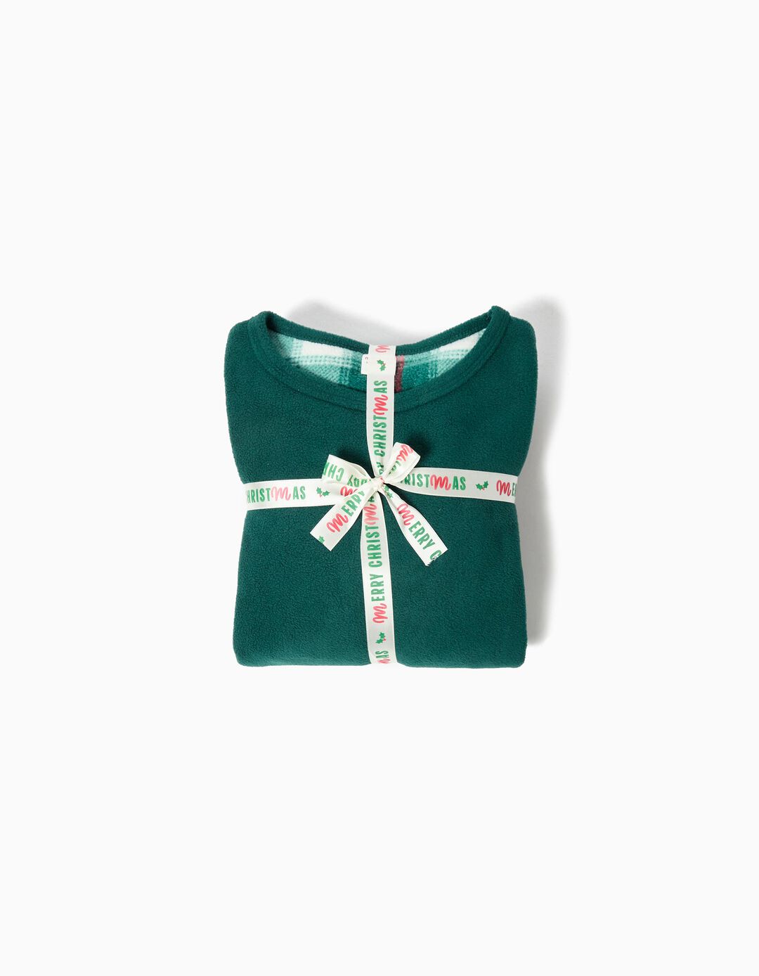 Pijama Polar de Natal, Menina, Verde Escuro