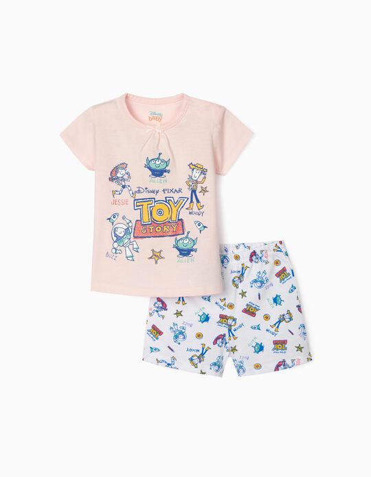 Pijama para Bebé Menina 'Toy Story', Rosa/Branco