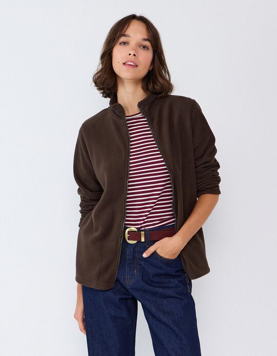 Comprar Online Casaco Polar, Mulher, Castanho Escuro