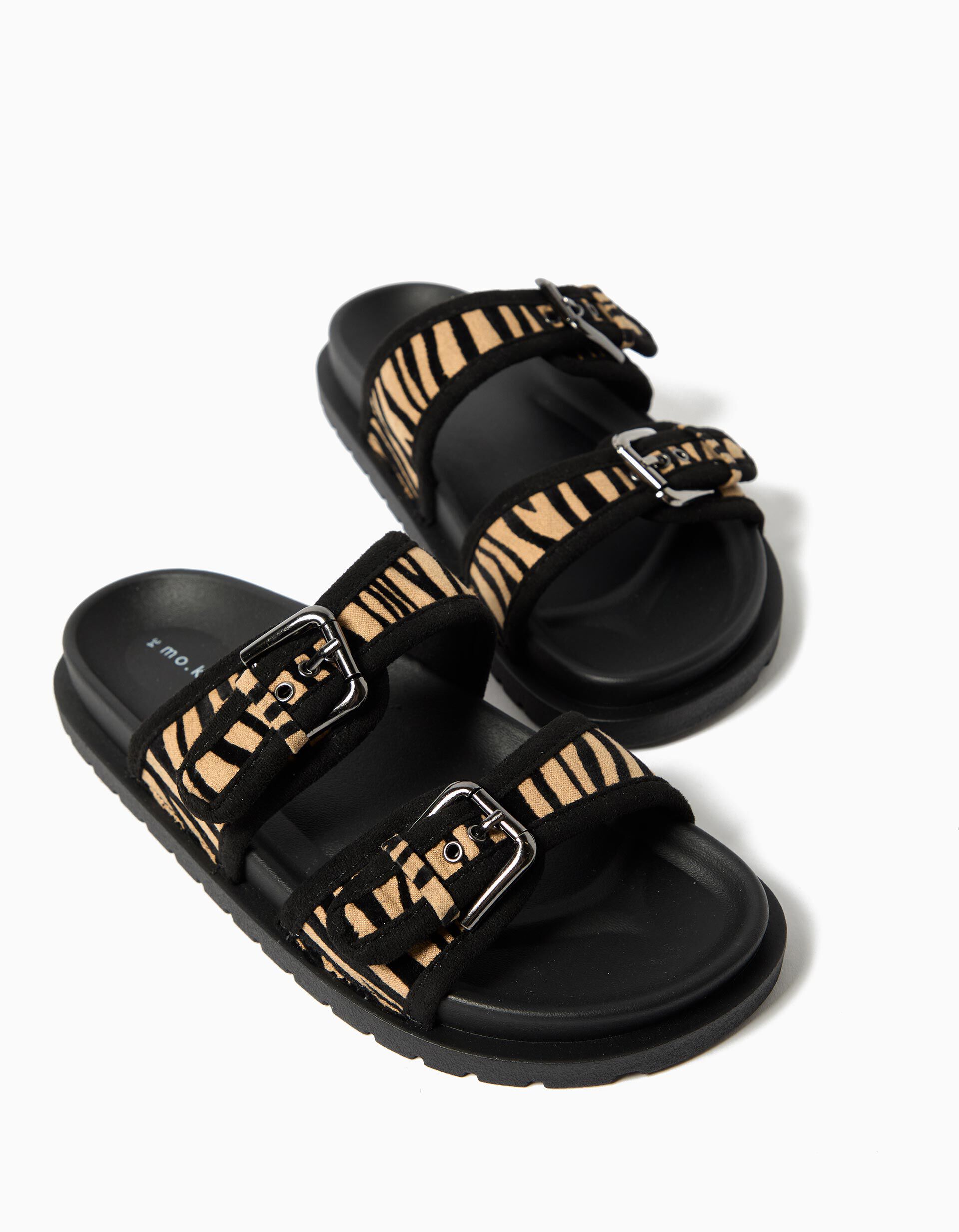 Comprar Online Sand&aacute;lias com Fivela, Menina, Preto