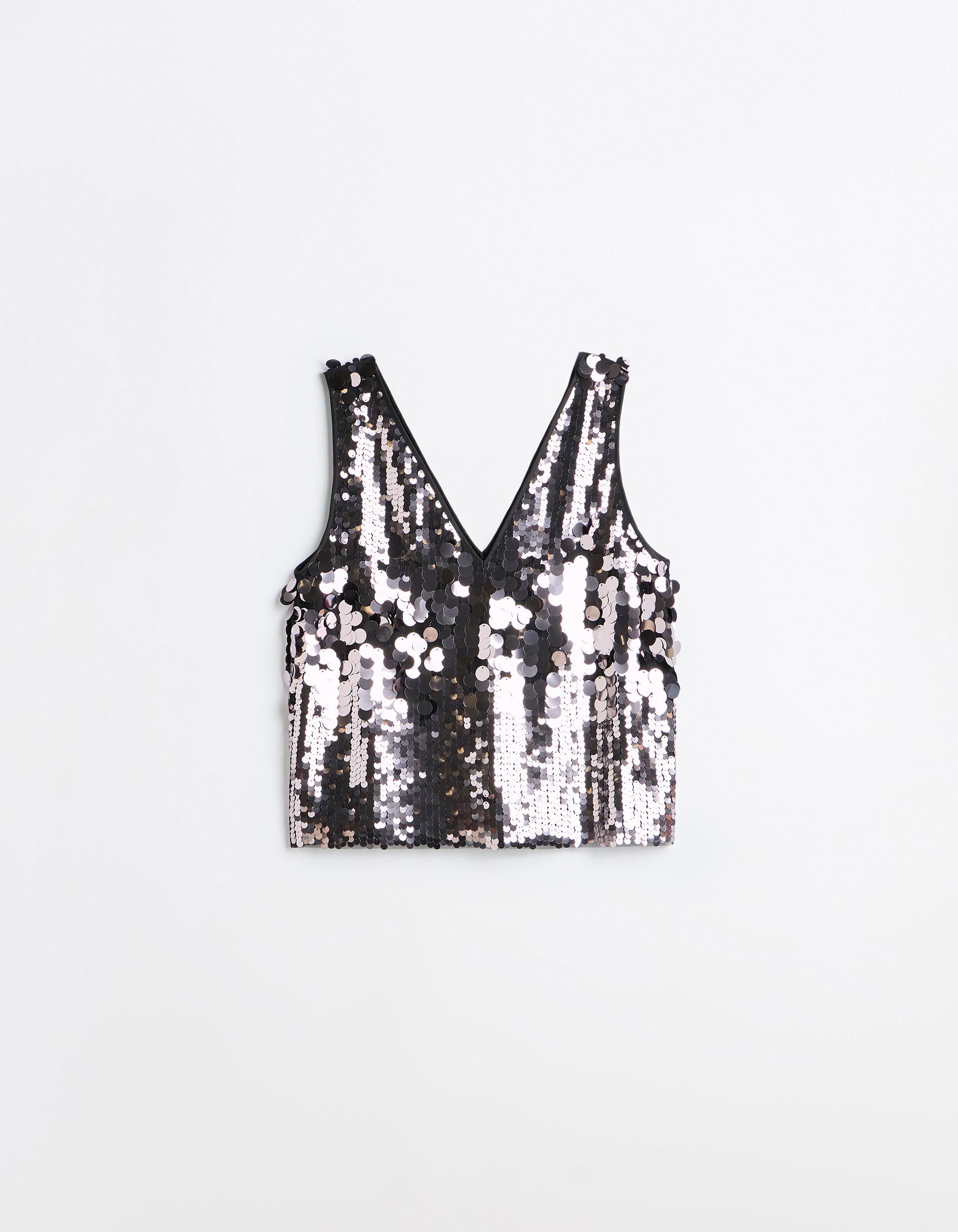Comprar Online Top Com Lantejoulas, Mulher, Cinzento