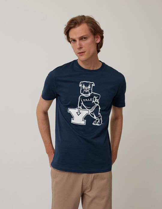 T-shirt, Homem, Azul escuro