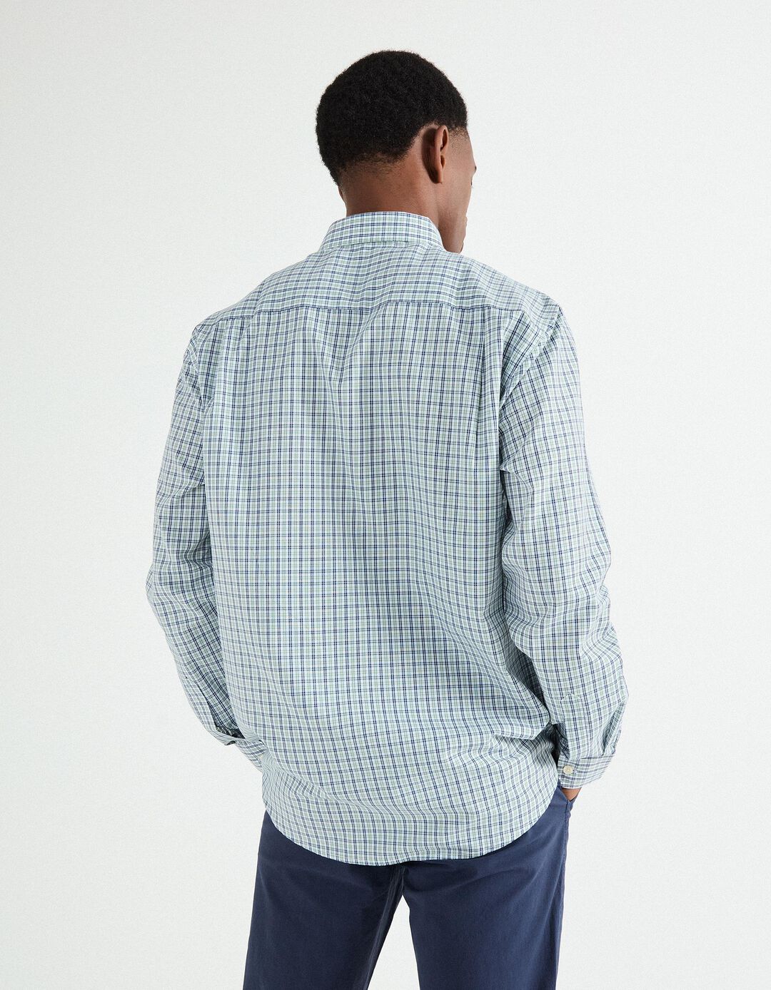 Camisa de Xadrez, Homem, Verde Escuro 