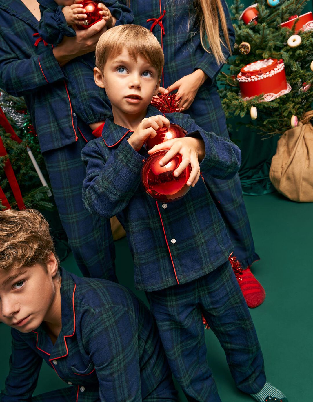Pijama Em Flanela Natal, Menino, Azul Escuro