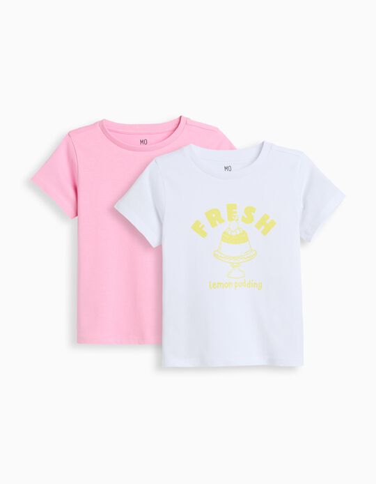 Comprar Online Pack 2 T-shirts, Menina, Rosa