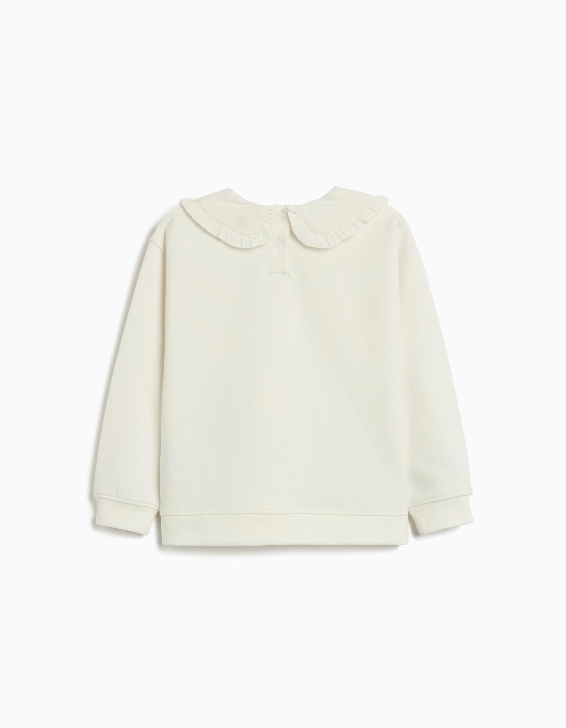 Comprar Online Sweatshirt com Gola, Menina, Branco 