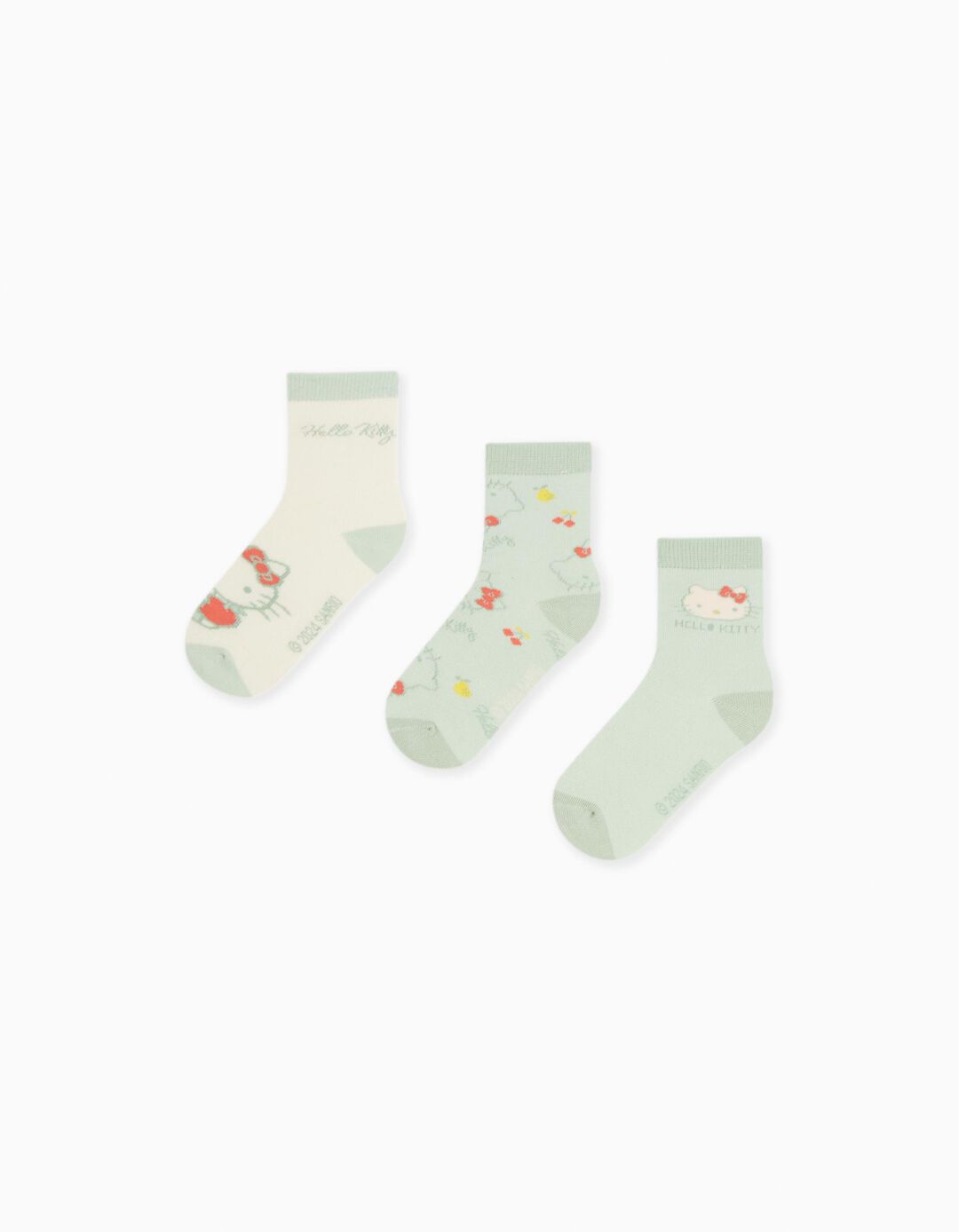 Pack 3 Pairs of 'Hello Kitty' Socks, Girls, Multicolor