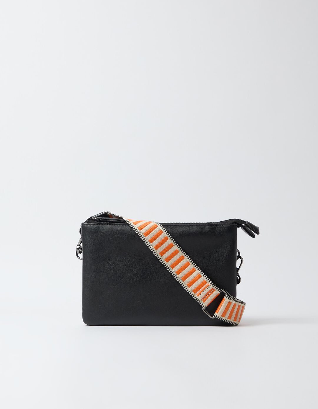 Mala Com Al&ccedil;a Jacquard, Mulher, Preto