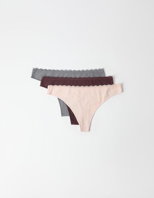 Comprar Online Pack 3 Cuecas Tanga, Mulher, Multicolor