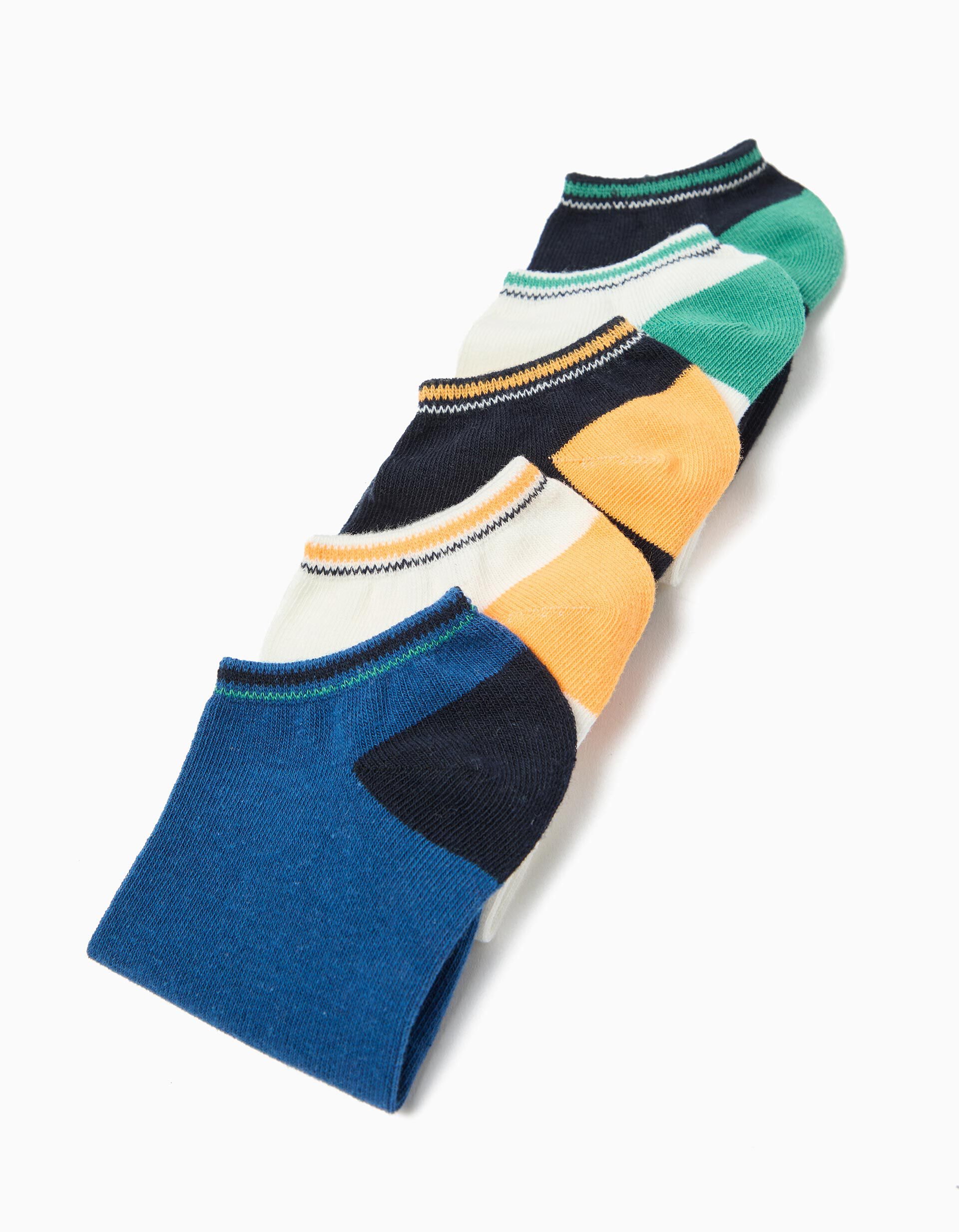 Comprar Online Pack 5 Meias pelo Tornozelo, Menino, Multicor