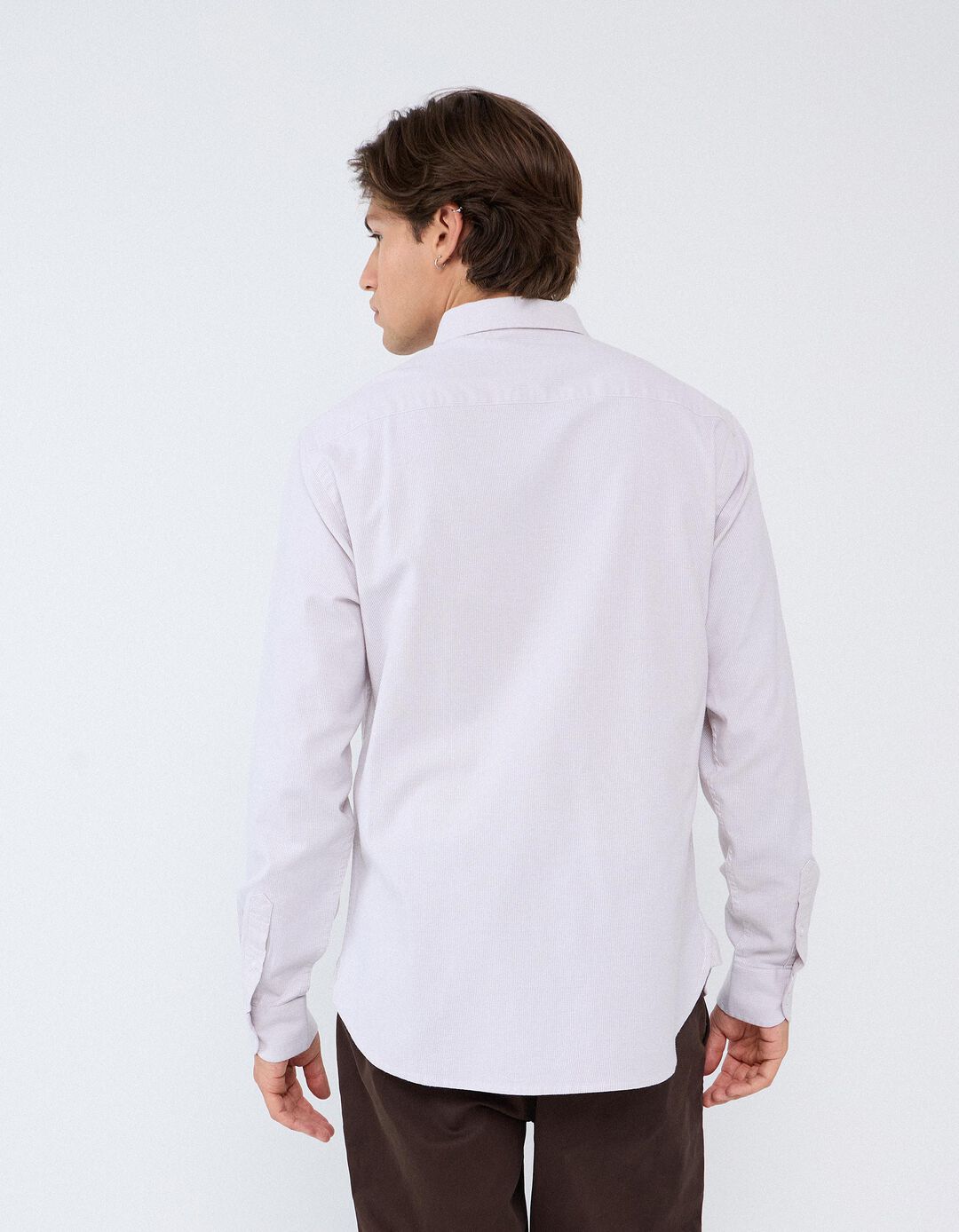 Camisa Oxford, Homem, Bege