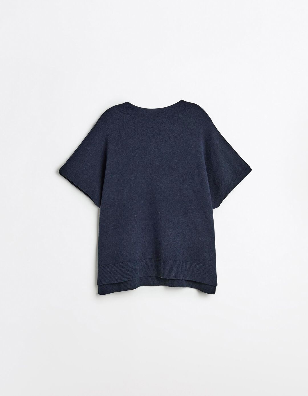 Camisola com L&atilde;, Mulher, Azul Escuro