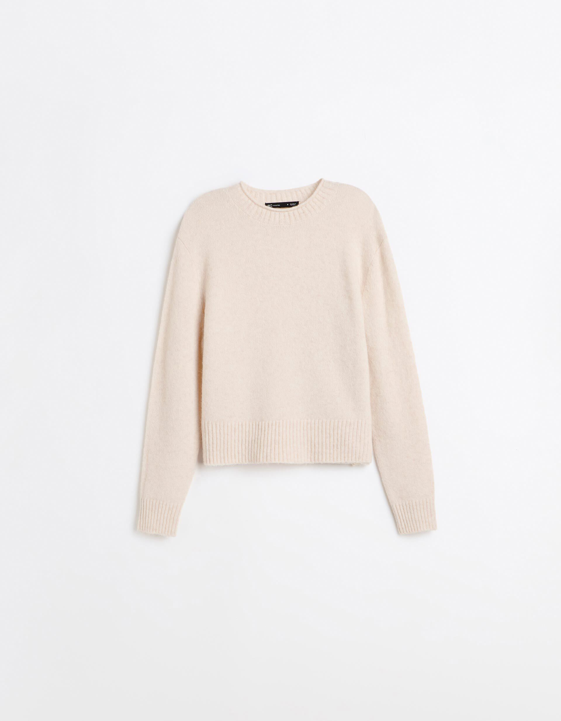 Comprar Online Camisola Em Mistura De L&atilde; E Alpaca, Mulher, Bege Claro