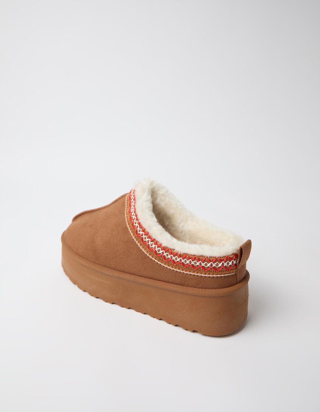 Pantufas Com Plataforma, Mulher, Bege 