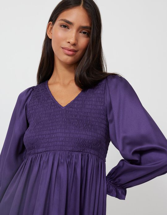 Short Dress, Women, Dark Purple