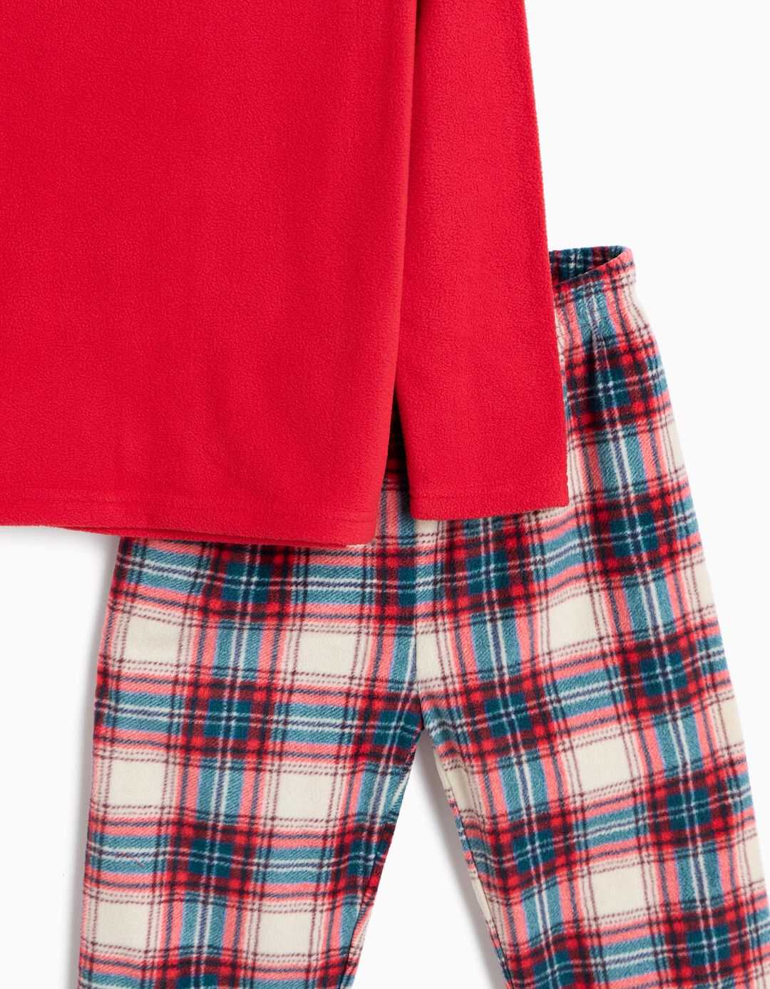 Pijama Polar De Natal, Menino, Vermelho Escuro
