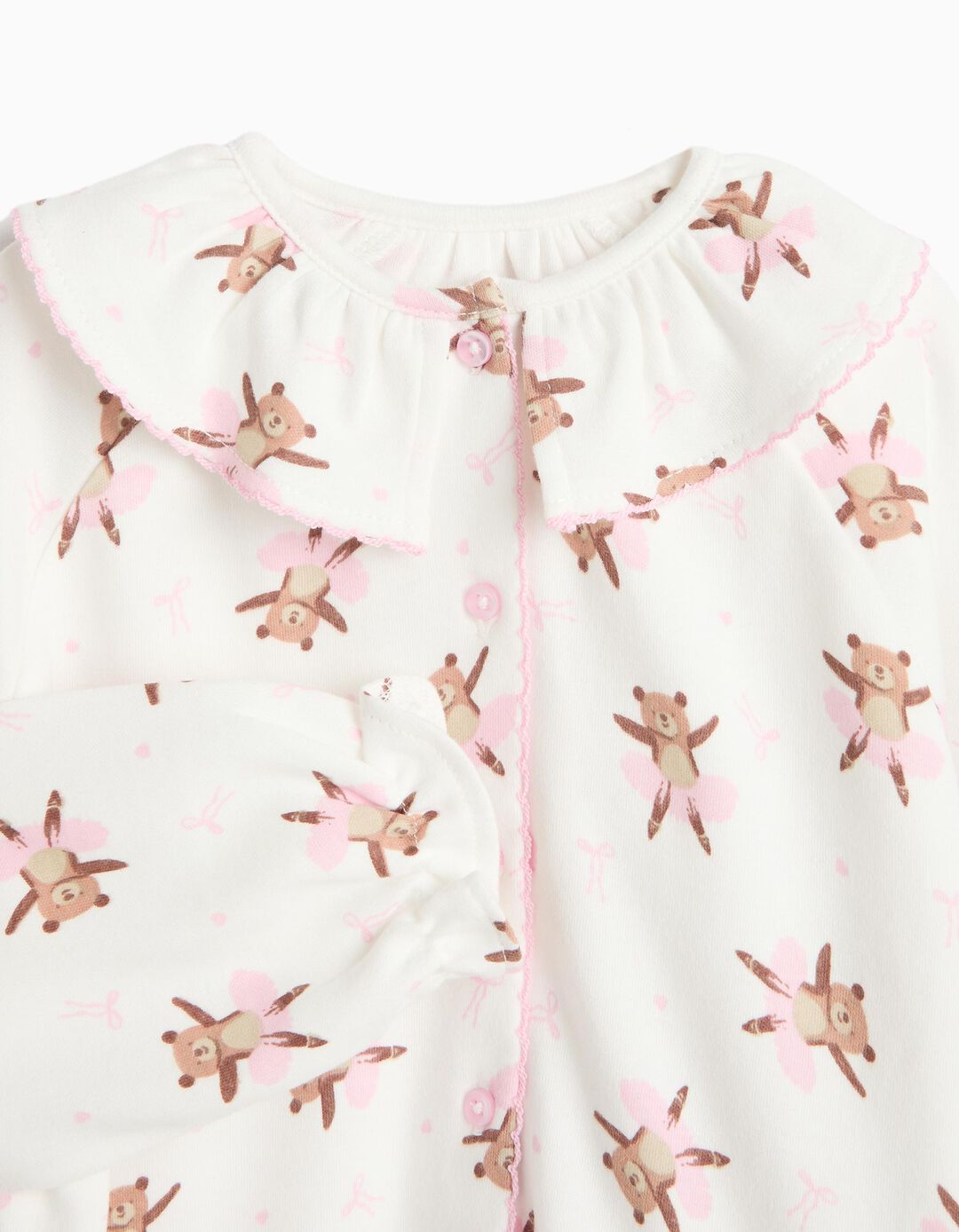 Pijama Camiseiro, Menina, Branco