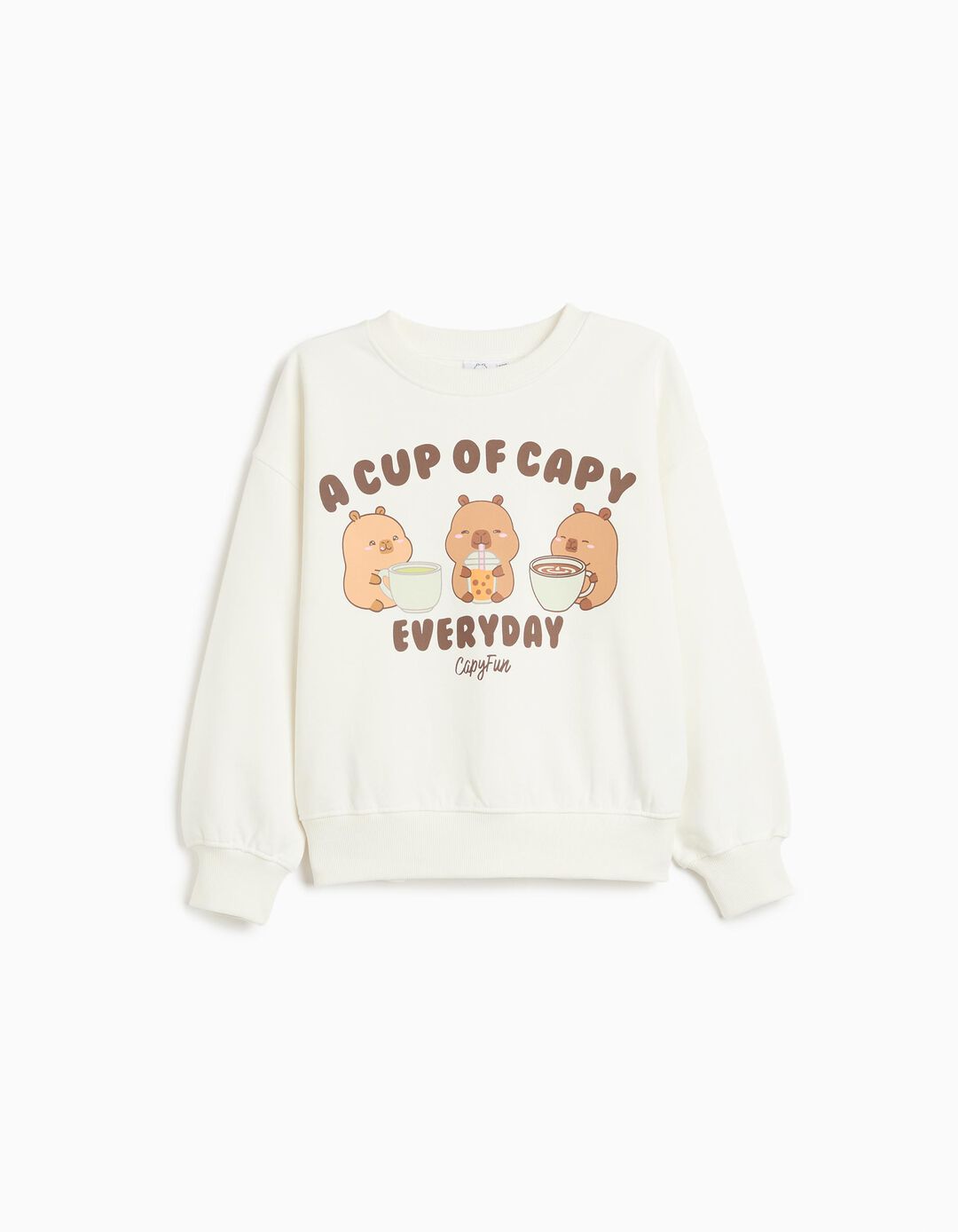 Sweatshirt 'Capybara' &copy;Capyfun, Menina, Branco