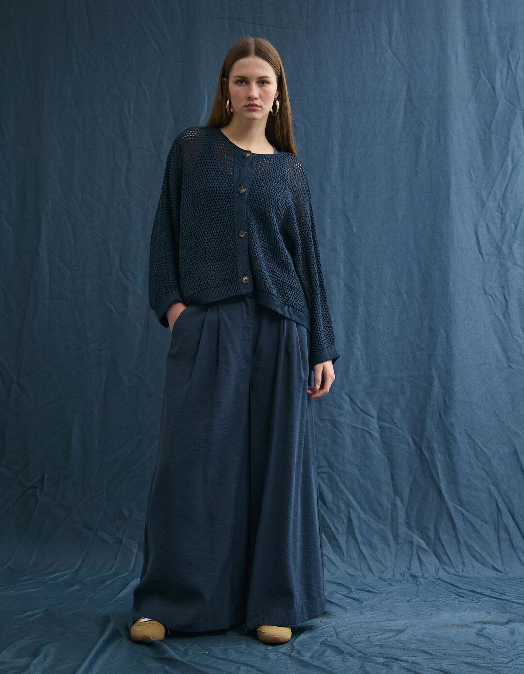 Cal&ccedil;as, Mulher, Azul