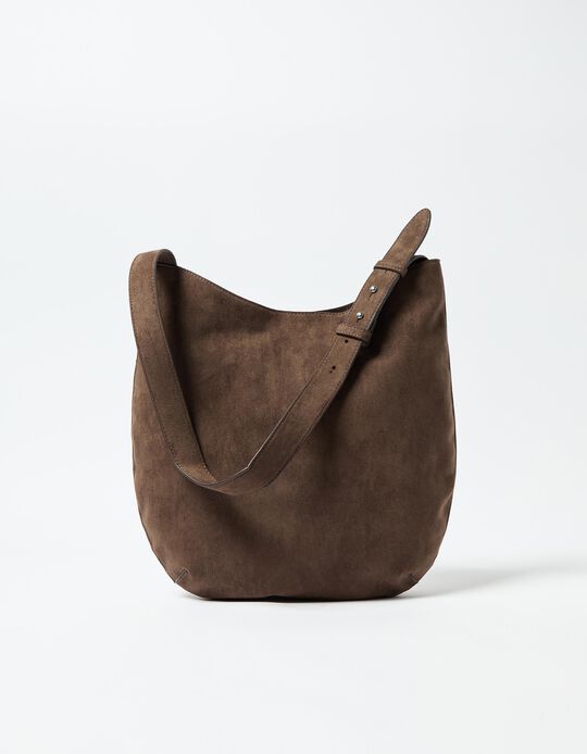 Comprar Online Mala de Ombro Camurça, Mulher, Castanho Escuro