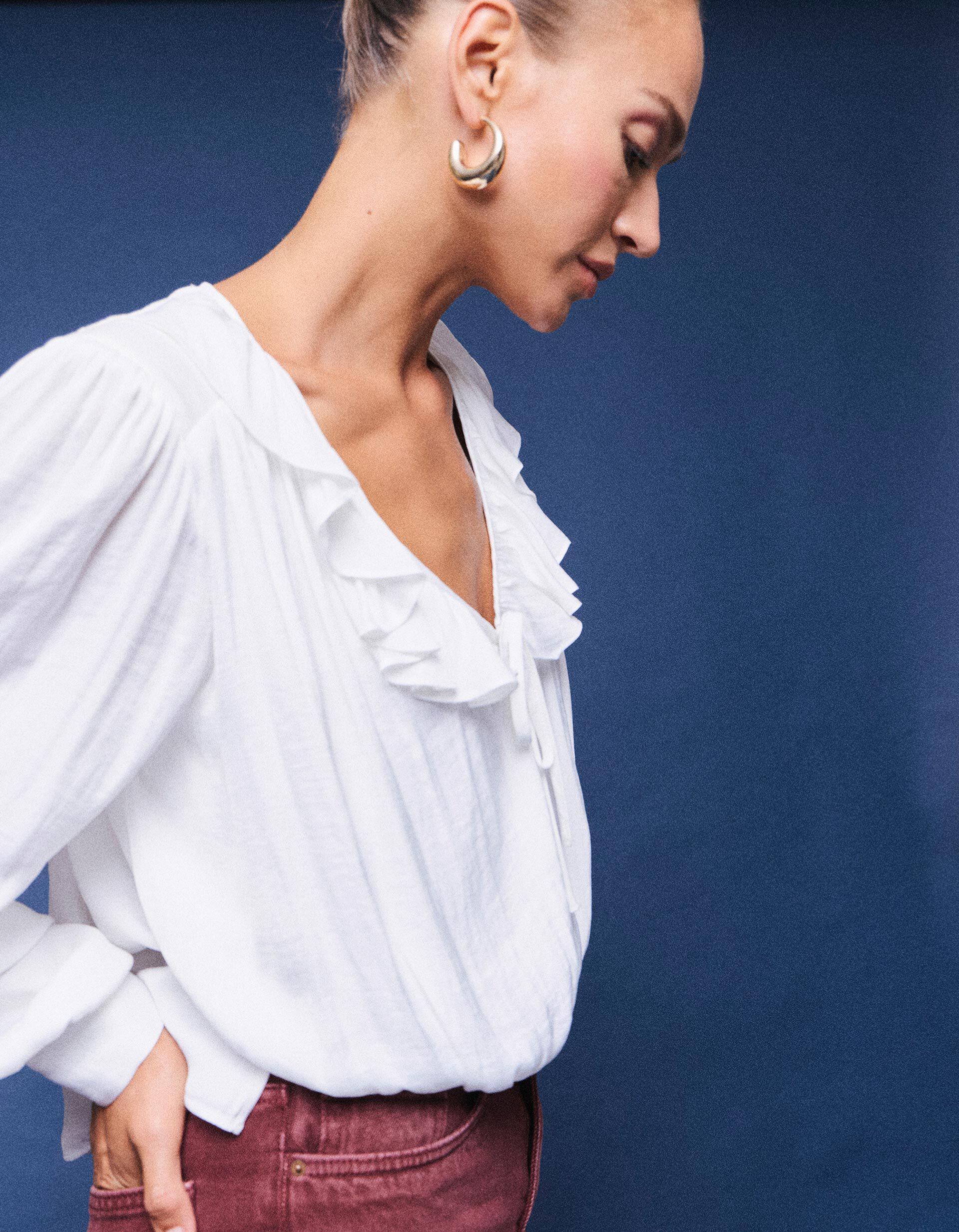 Comprar Online Blusa Fluida, Mulher, Branco