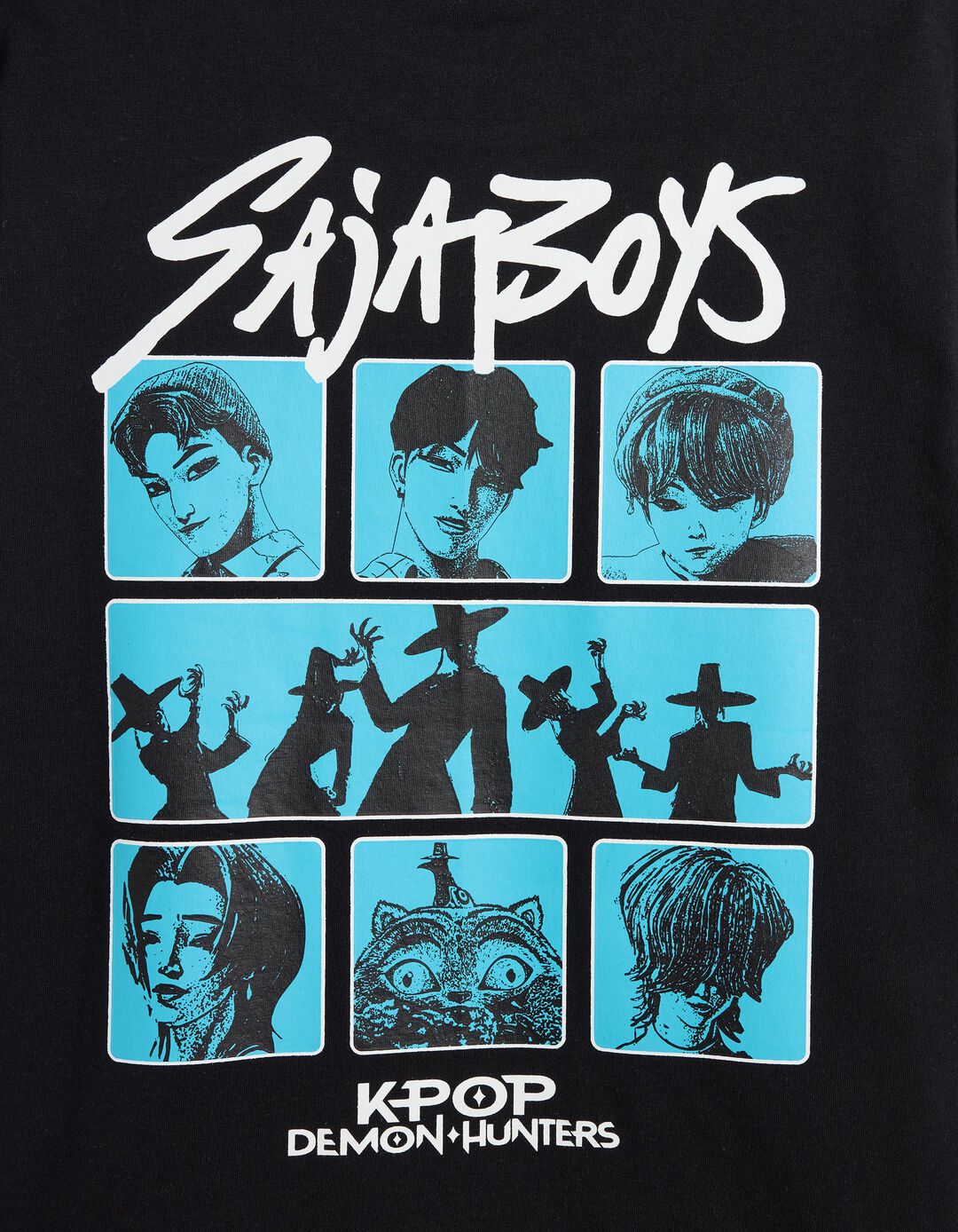 T-shirt 'KPop Demon Hunters', Menino, Preto