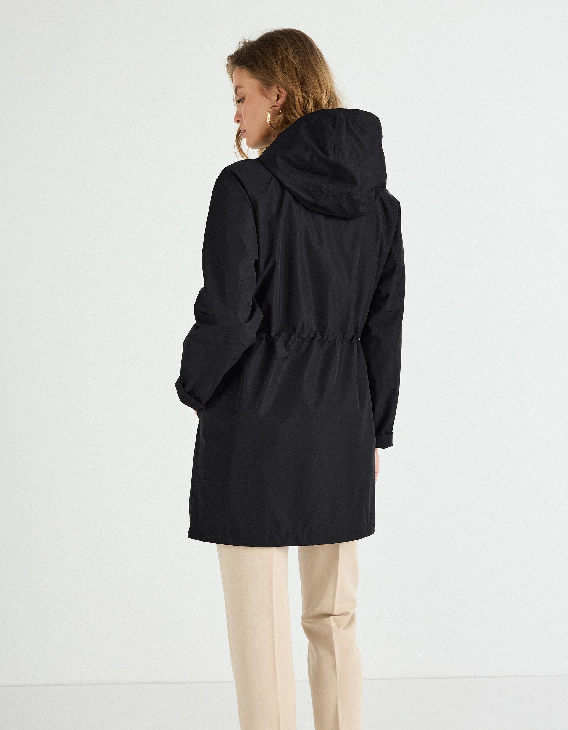 Comprar Online Parka Comprida com Capuz, Mulher, Preto