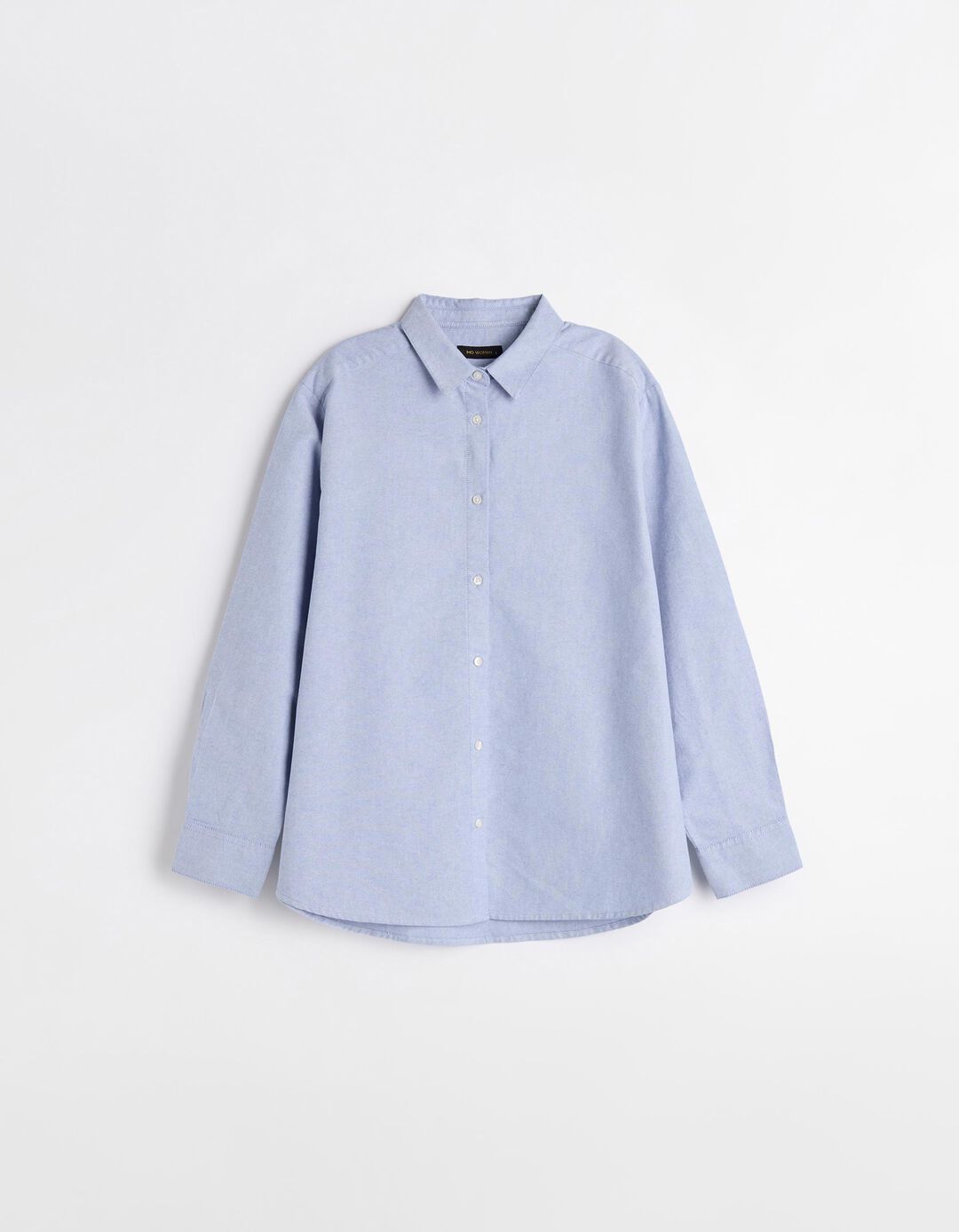 Camisa de Manga Comprida Oxford, Mulher, Azul 