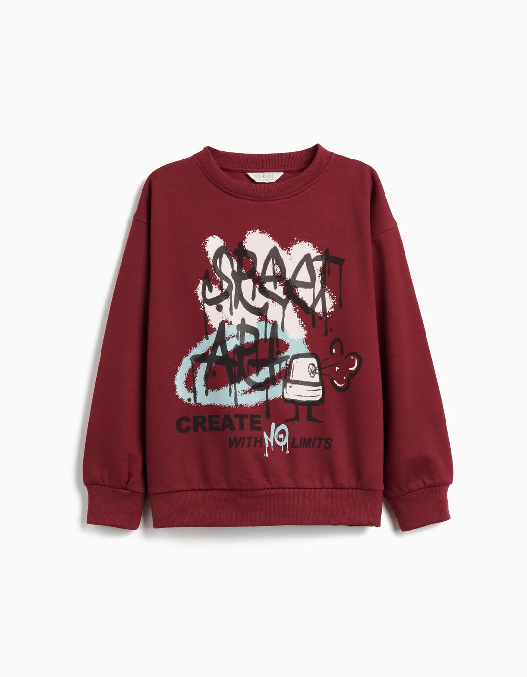 Sweatshirt de Felpa, Menino, Vermelho Escuro
