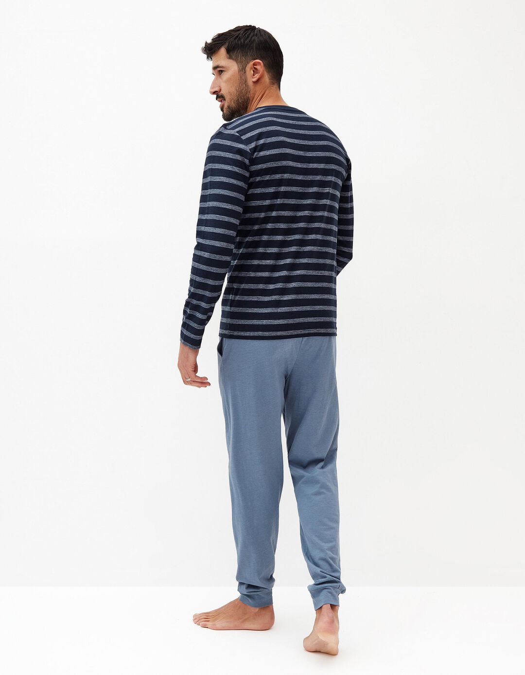 Pijama Riscas, Homem, Azul Escuro