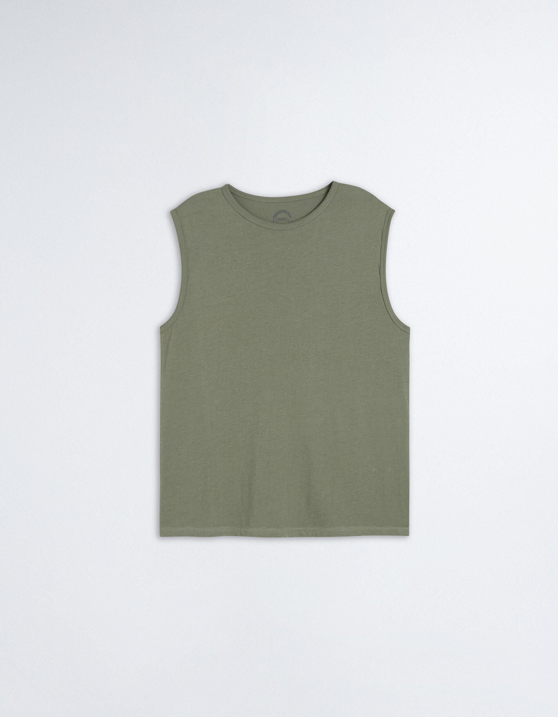 Comprar Online Sleeveless Basic T-shirt, Men, Green