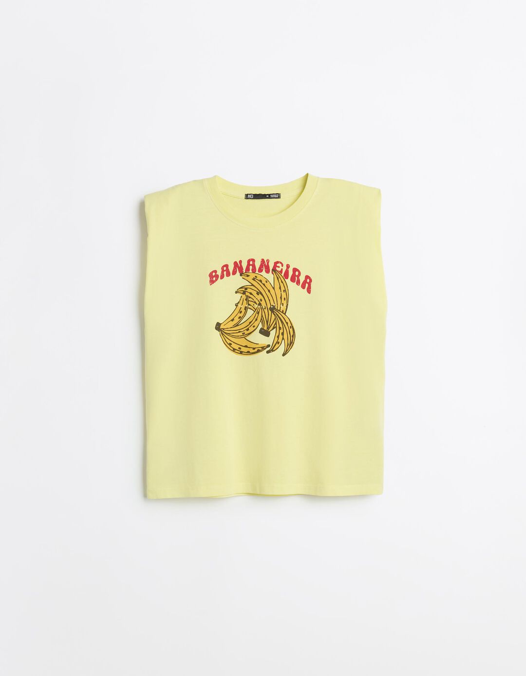 T-shirt Estampada, Mulher, Amarelo Claro