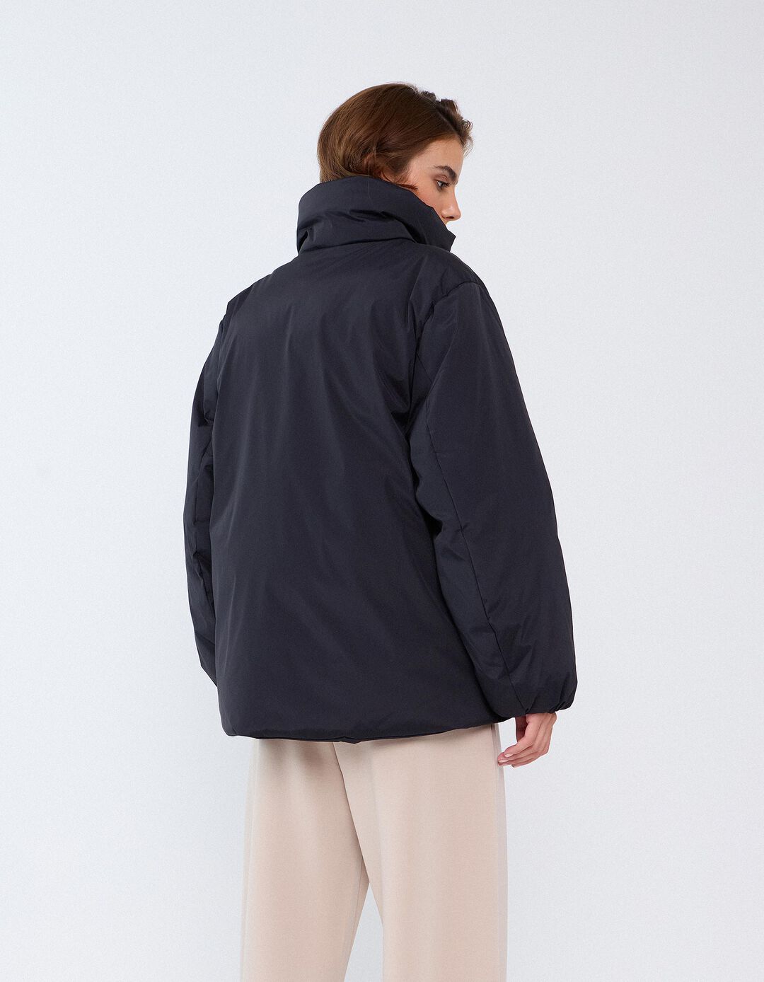 Casaco Acolchoado Oversize, Mulher, Cinzento Escuro