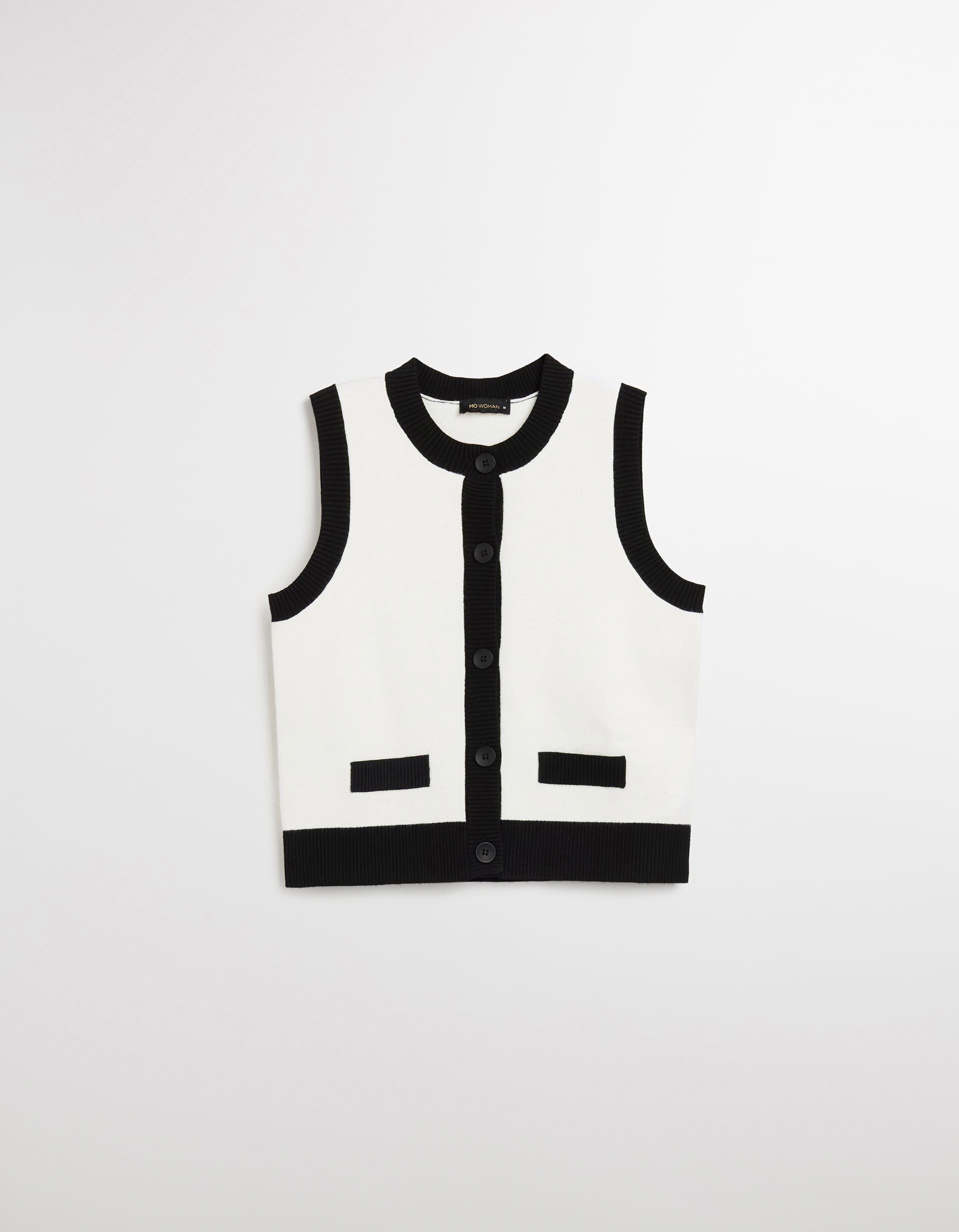 Comprar Online Colete com Contraste, Mulher, Branco