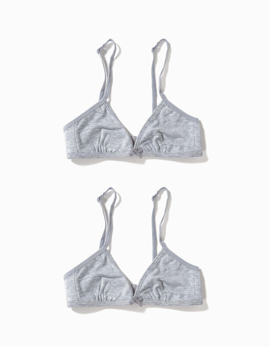 Pack of 2 Bras, Grey