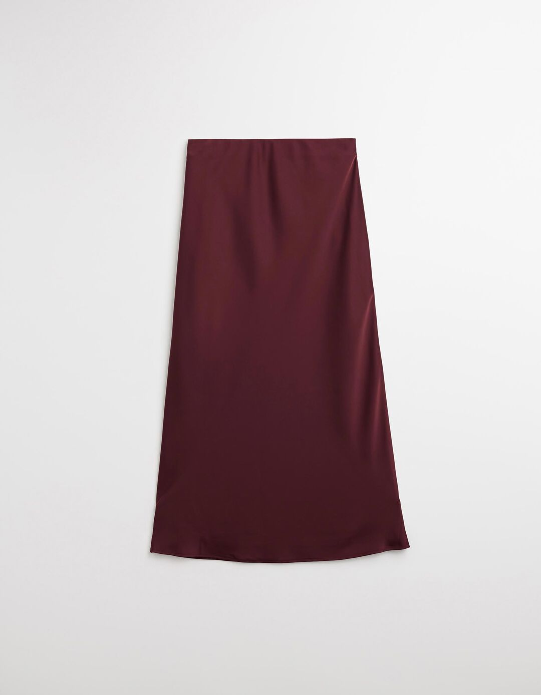 Saia Comprida de Cetim, Mulher, Vermelho Escuro