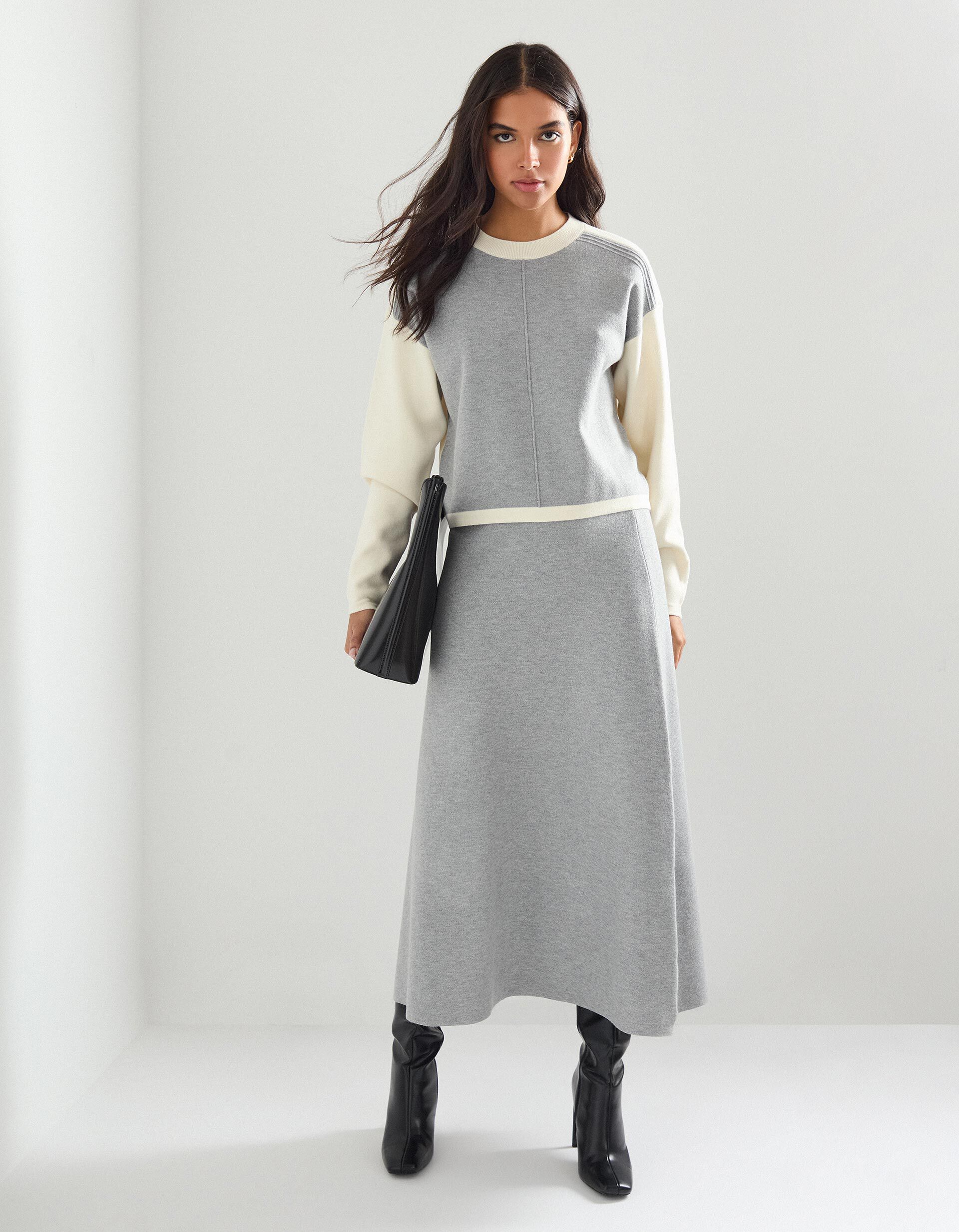 Comprar Online Saia, Mulher, Cinzento Claro