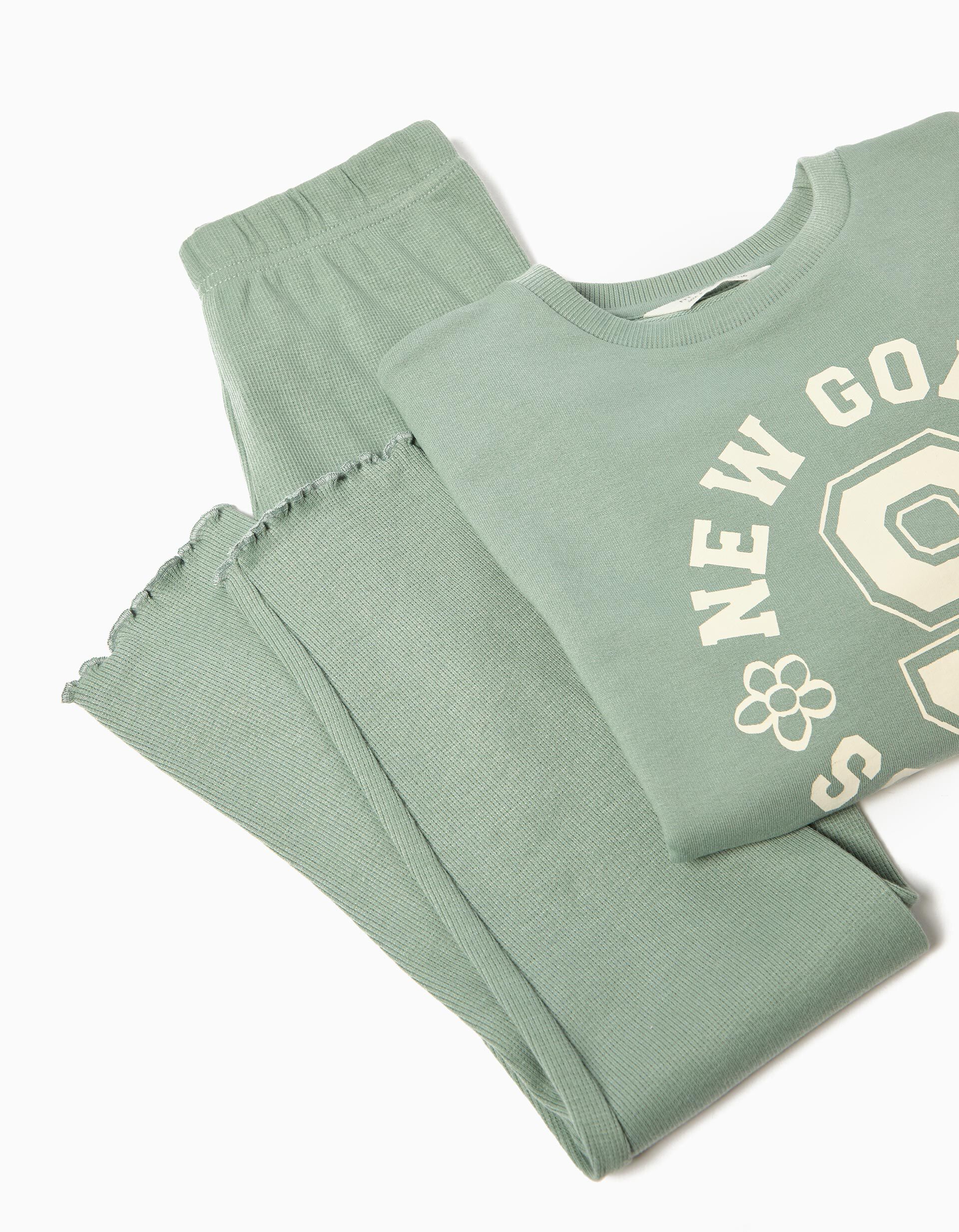Comprar Online Conjunto Sweatshirt e Leggings, Menina, Verde