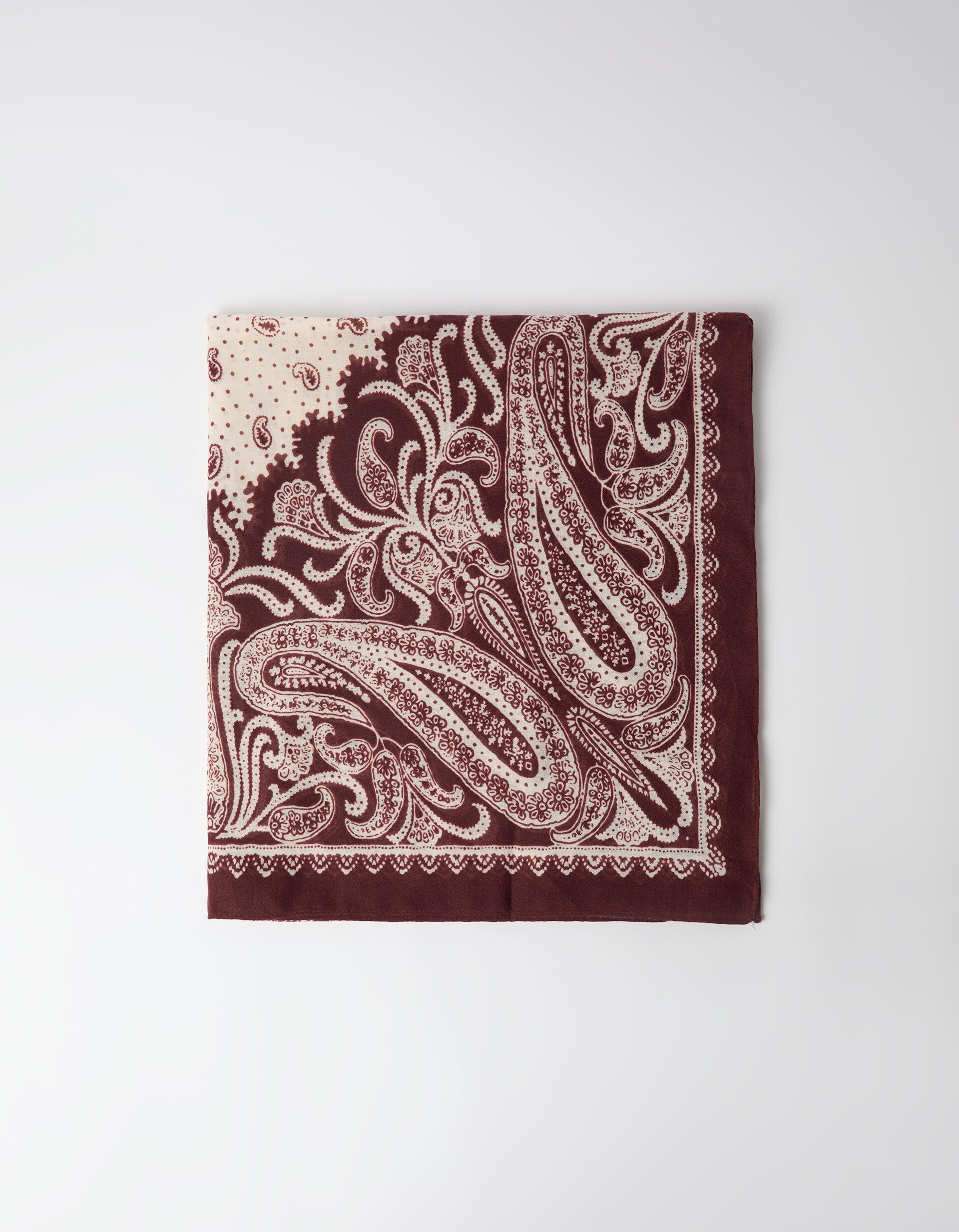 Comprar Online Len&ccedil;o Estampado Paisley, Mulher, Vermelho Escuro