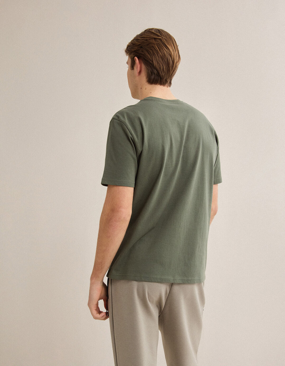 T-shirt, Homem, Verde Escuro