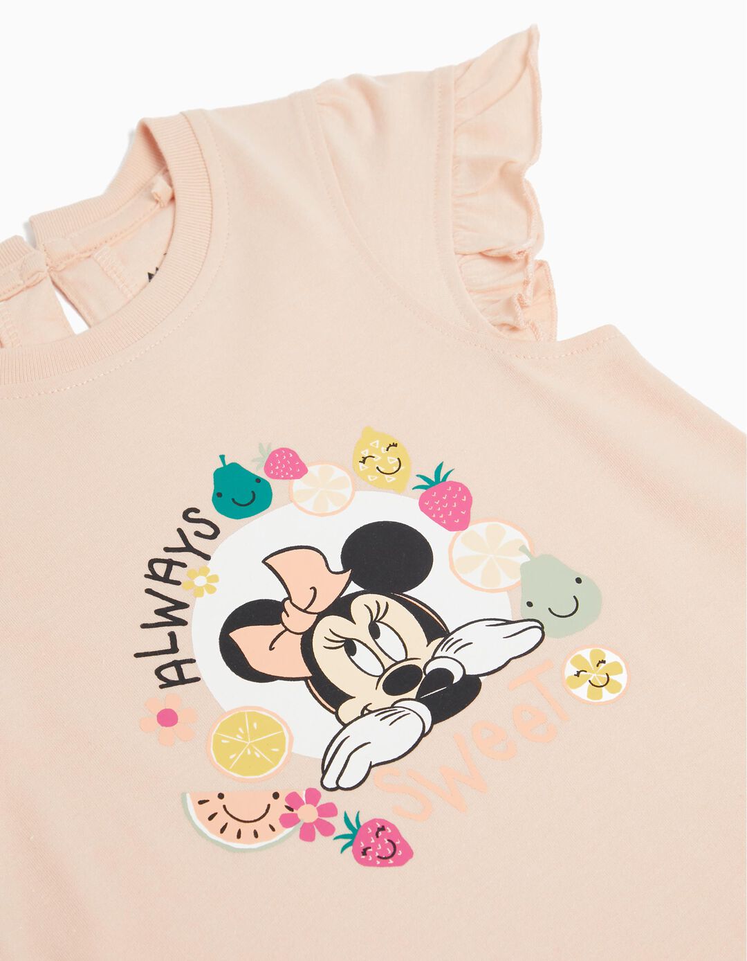 'Disney' Short Sleeve Dress, Baby Girl, Light Pink