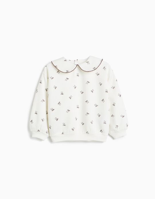 Comprar Online Sweatshirt Estampada, Menina, Branco